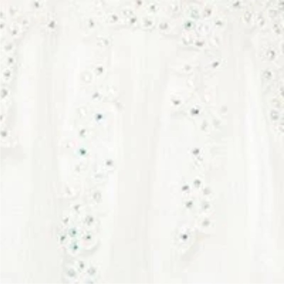 BLONDIE NITES Corset-style Mesh Line Sleeveless Dress Rhinestone Sheer ivory - Picture 4 of 16